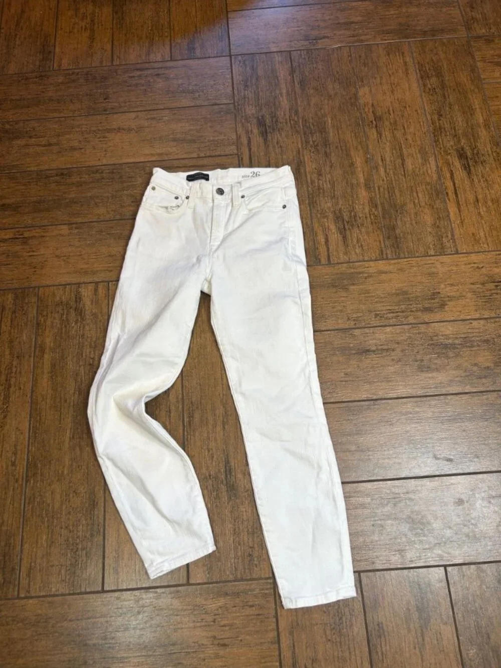 J. Crew White Lookout Hi Rise Crop Jeans Size 26